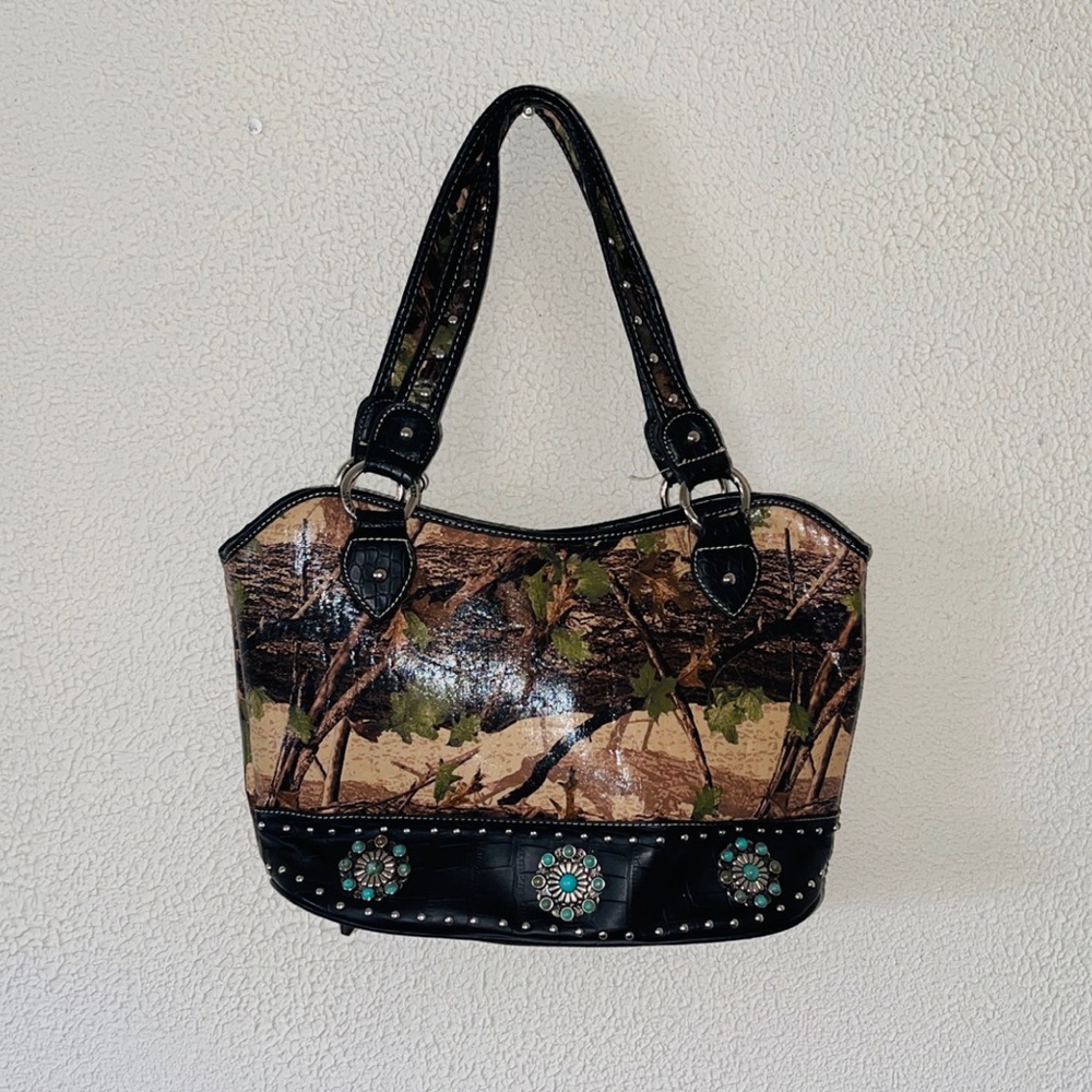 Camouflage Faux Leather Purse